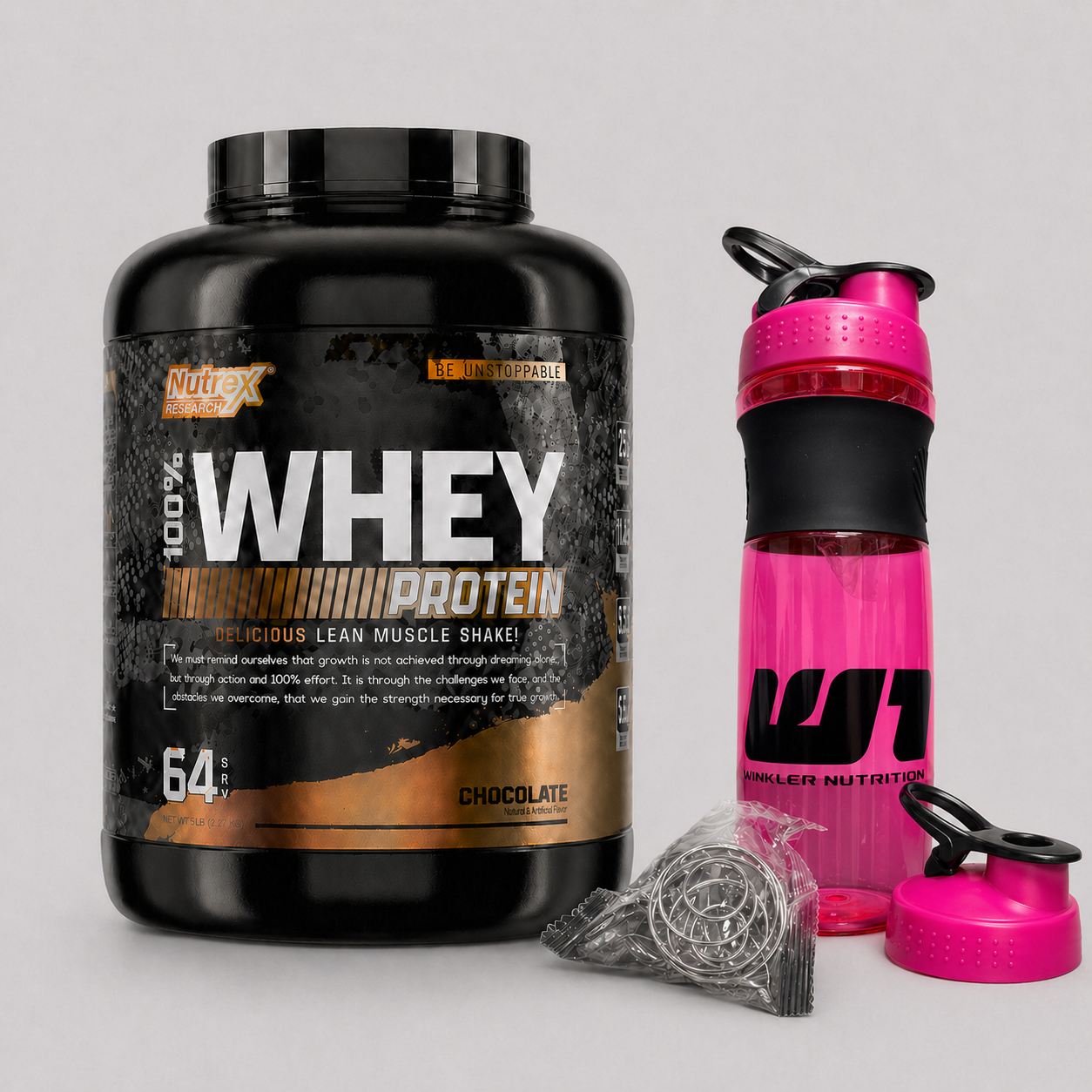 Promo 2 - 100% Whey Protein 5 lbs de Nutrex + Shaker