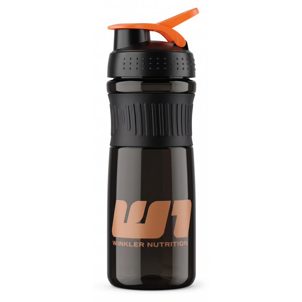 Shaker W1 Negro con Agarre de Goma 700 ml