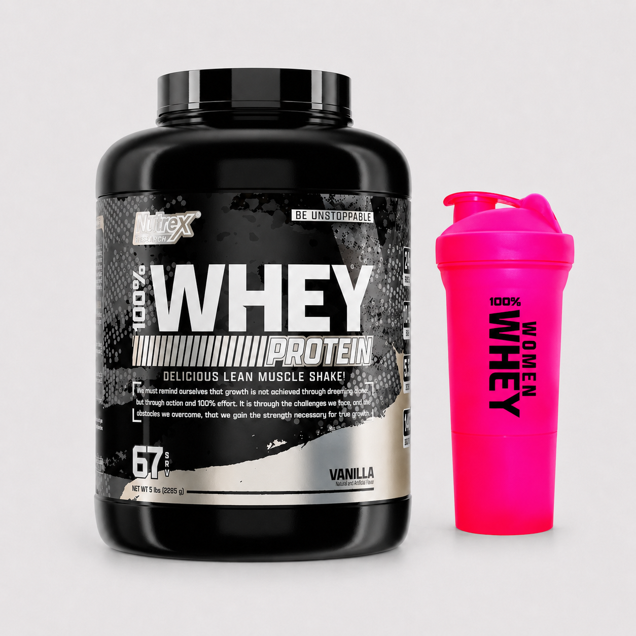 Promo 2 - 100% Whey Protein 5 lbs de Nutrex + Shaker