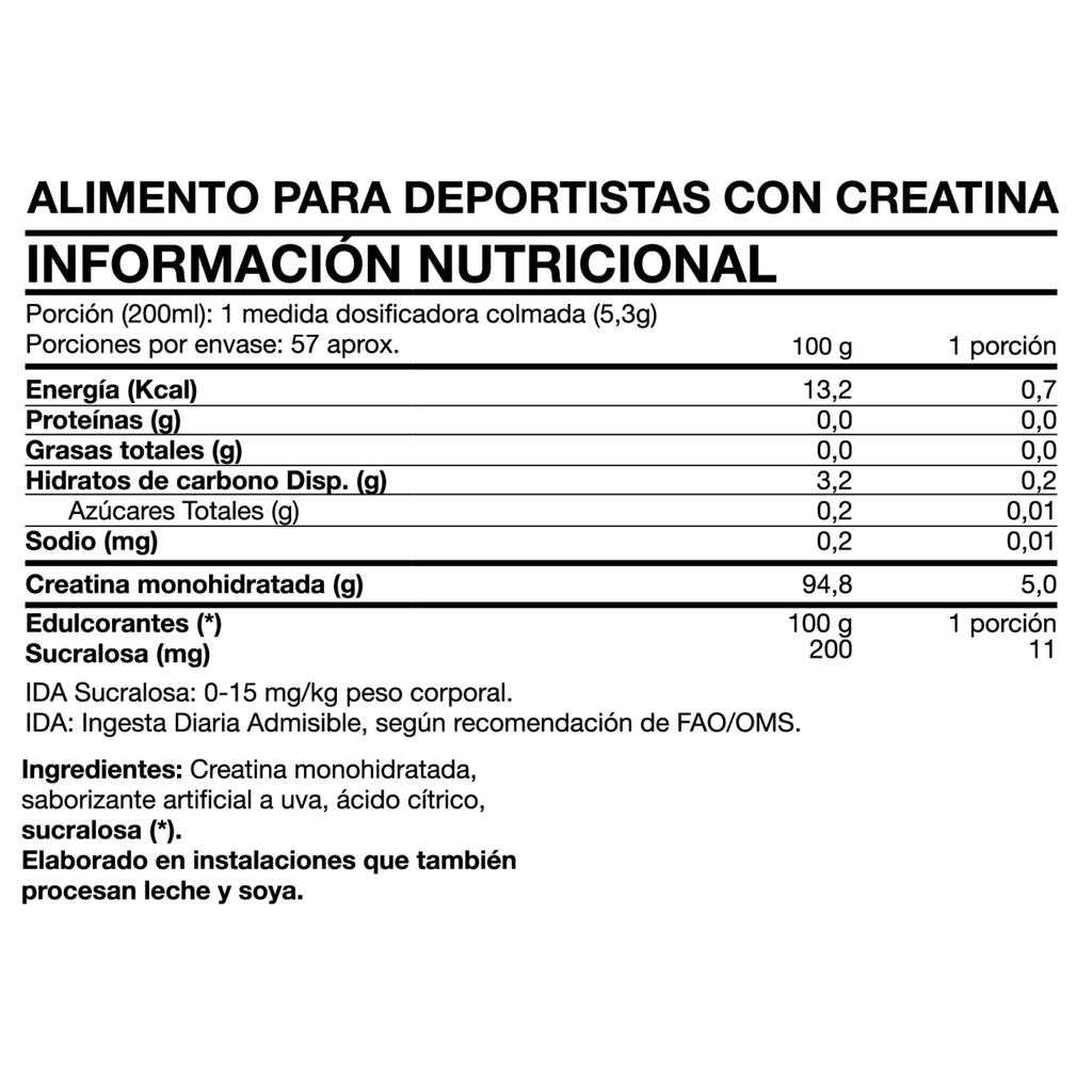Creatina Monohidratada 300g  Grapes Bubble Gum