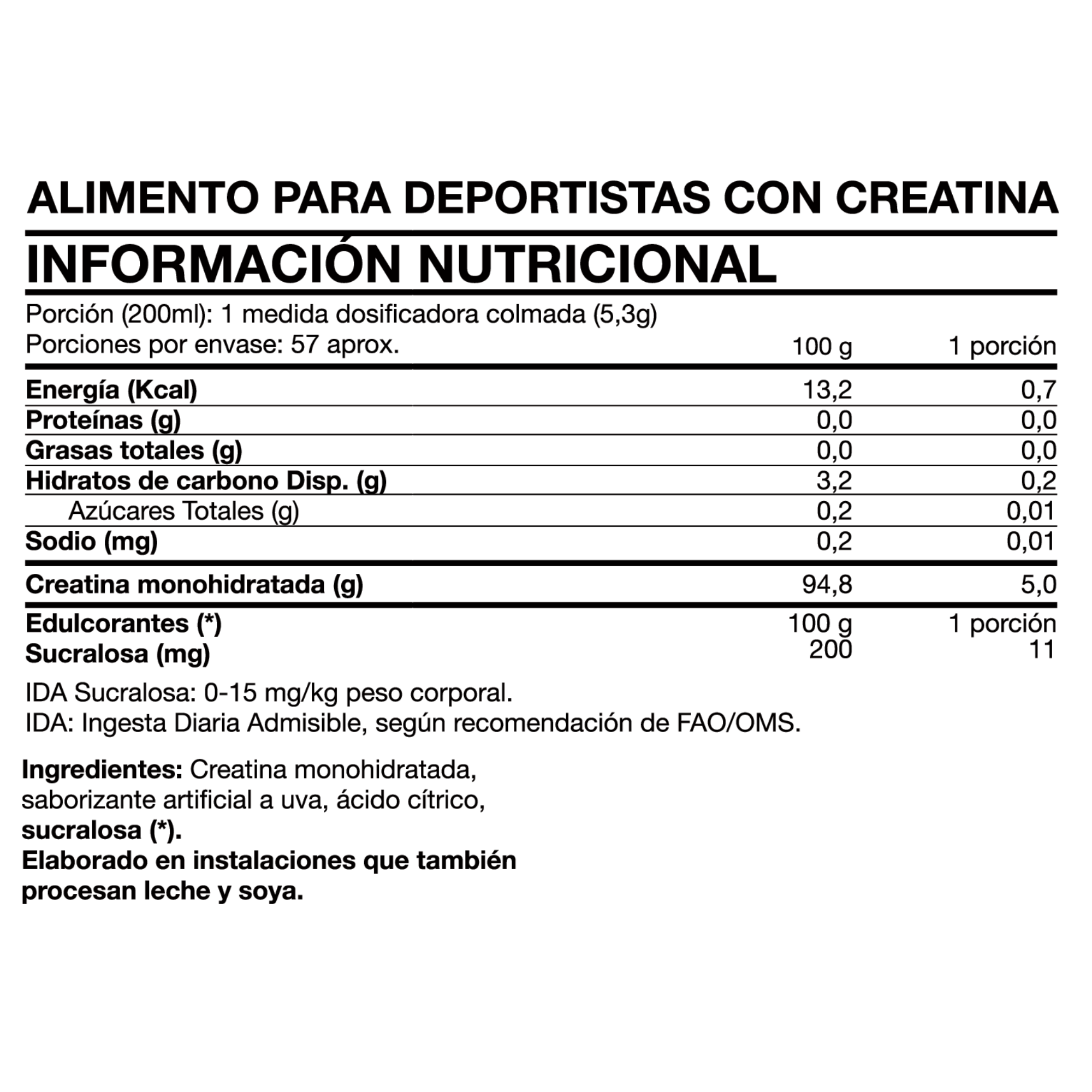 Creatina Monohidratada 300g  Grapes Bubble Gum
