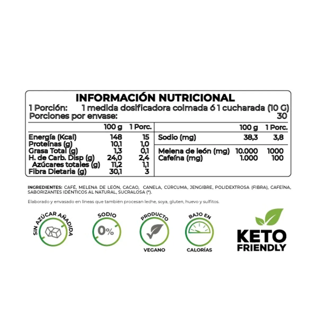 Coffit Mushroom - Melena de León 300 grs