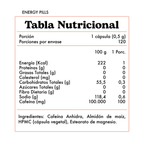 Cafeína Energy Pills 120 cápsulas