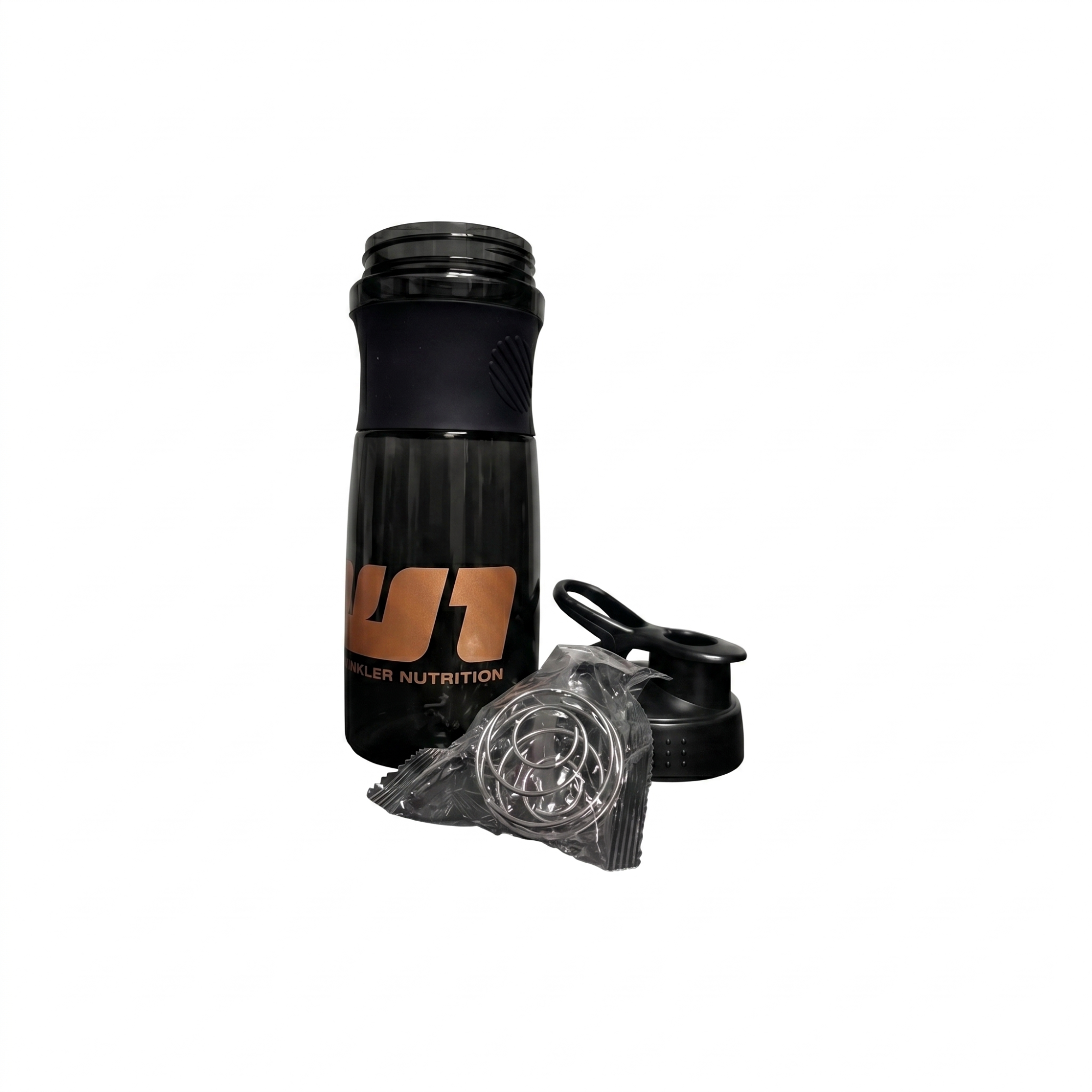 Shaker W1 Negro con Agarre de Goma 700 ml