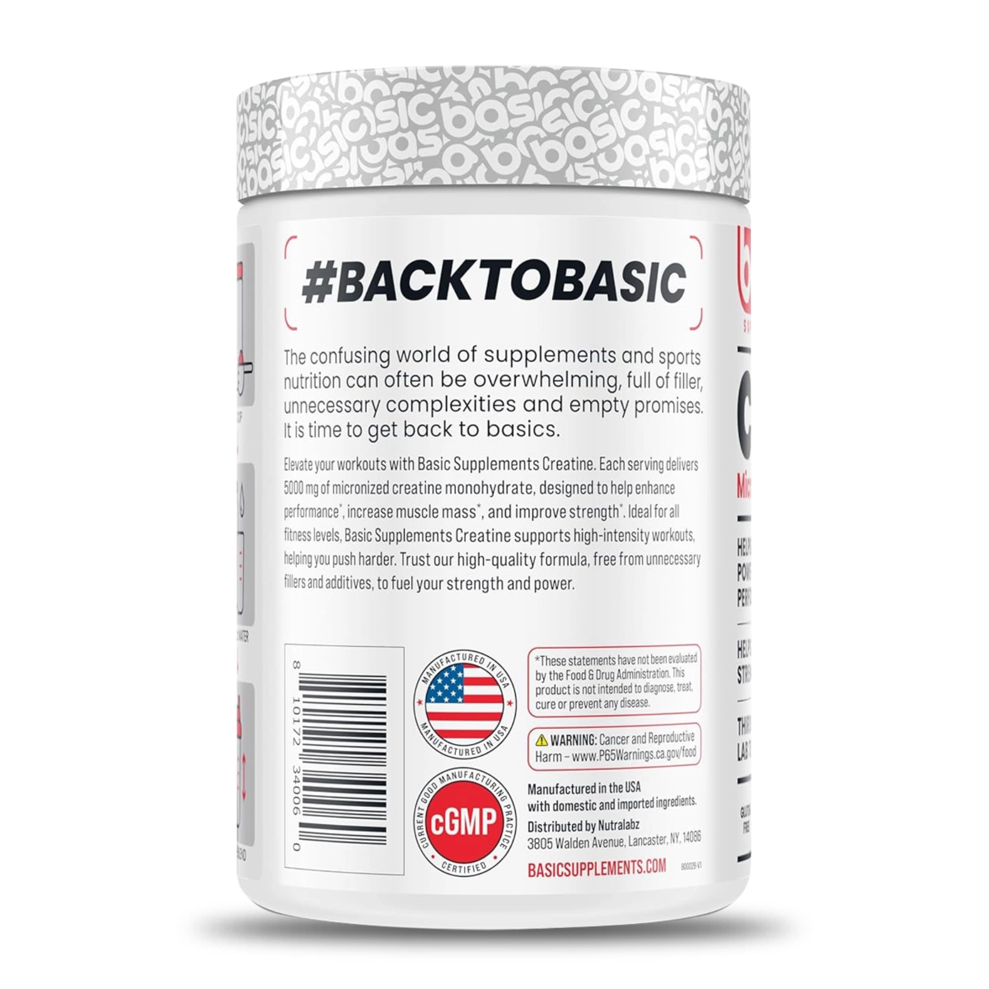 BASIC CREATINA 1000 G SIN SABOR