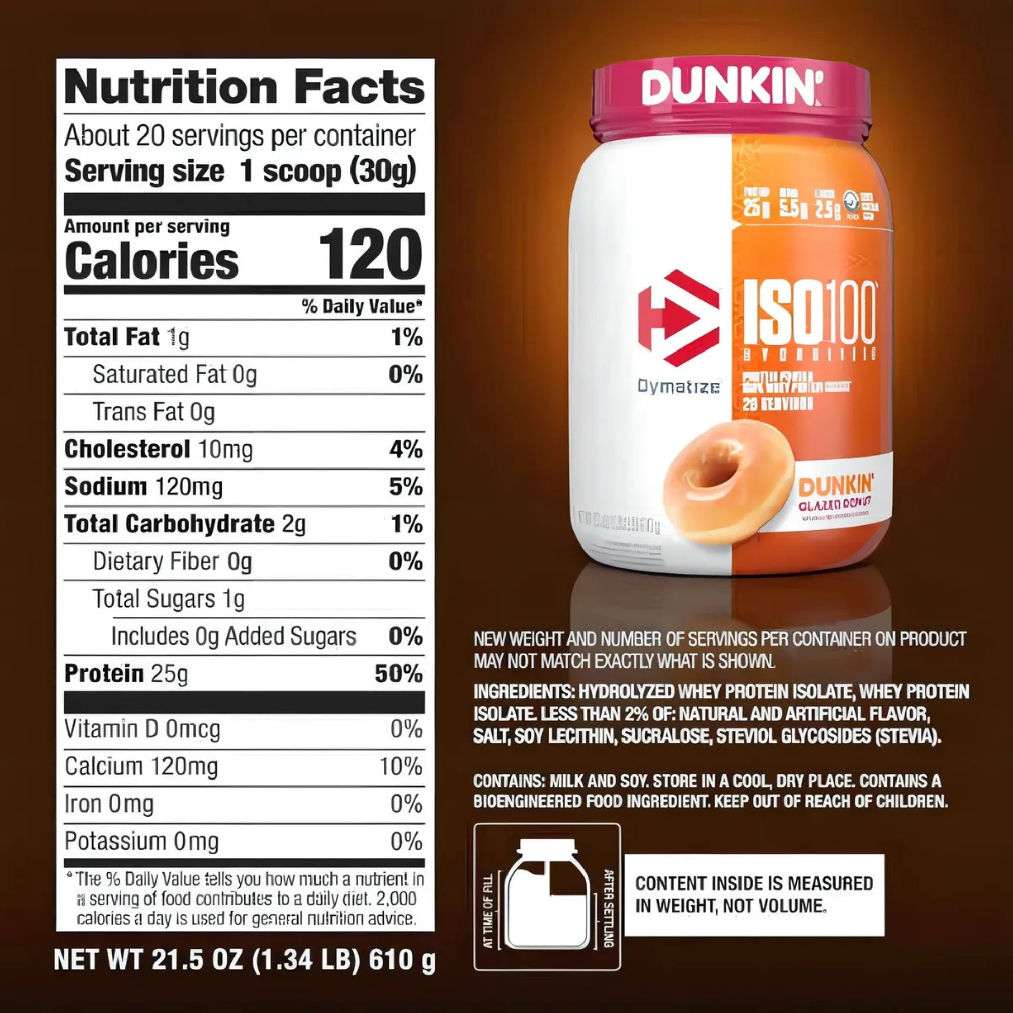 Dymatize Iso100 Glazed Donut Proteína