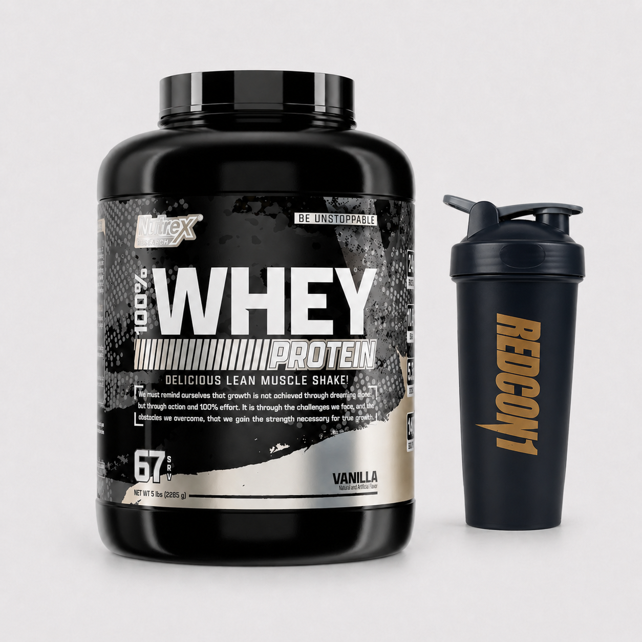 Promo 2 - 100% Whey Protein 5 lbs de Nutrex + Shaker