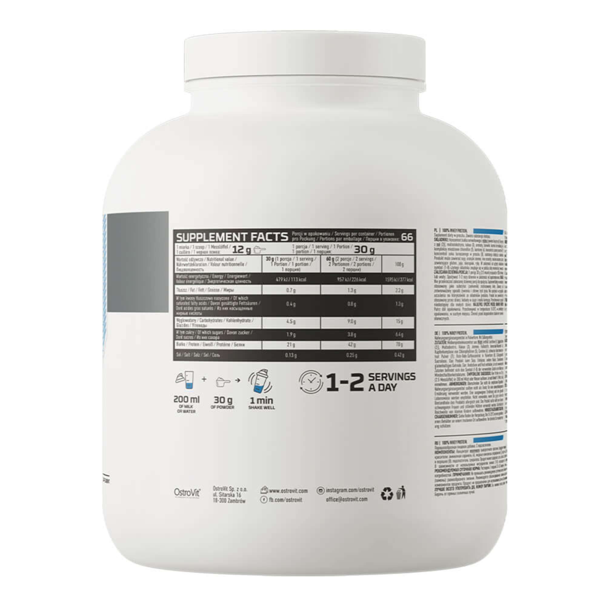 OSTROVIT PROTEINA 100% WHEY 2000 G PEANUT BUTTER
