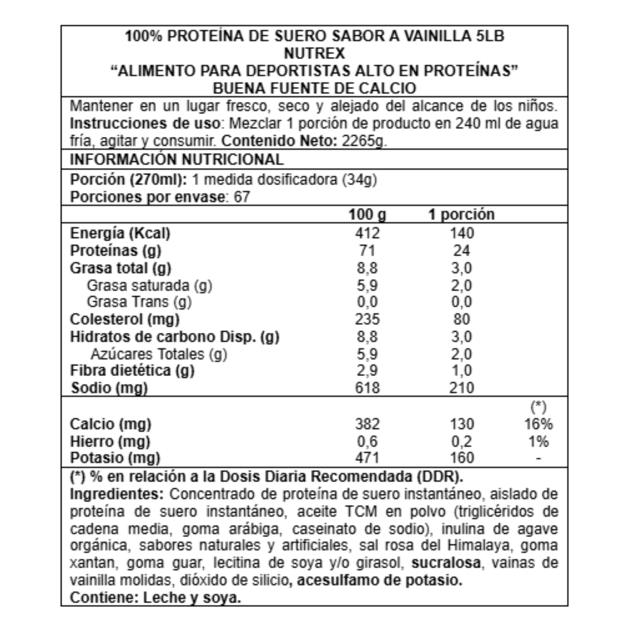 Promo 2 - 100% Whey Protein 5 lbs de Nutrex + Shaker