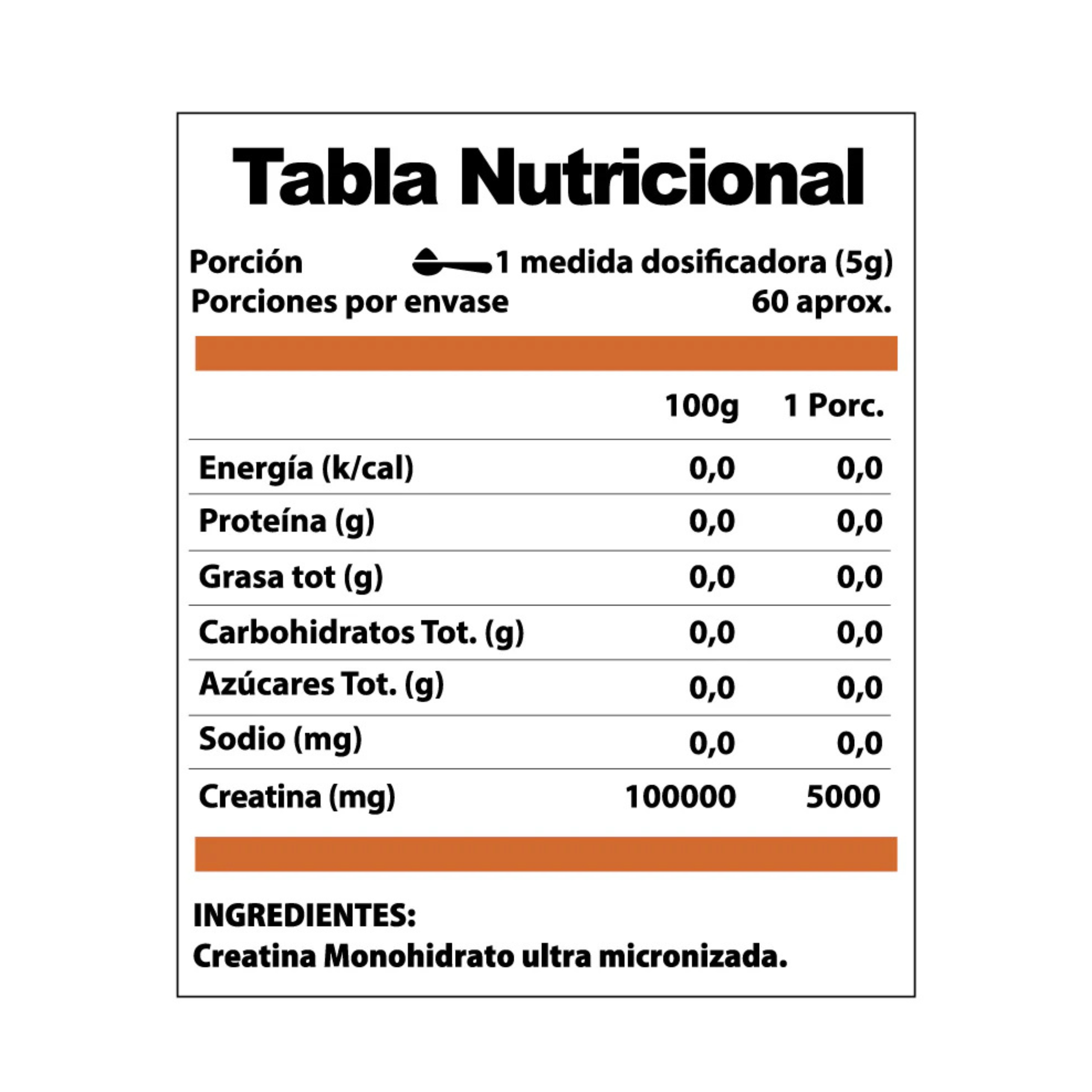Creatina Monohidrato 300 grs