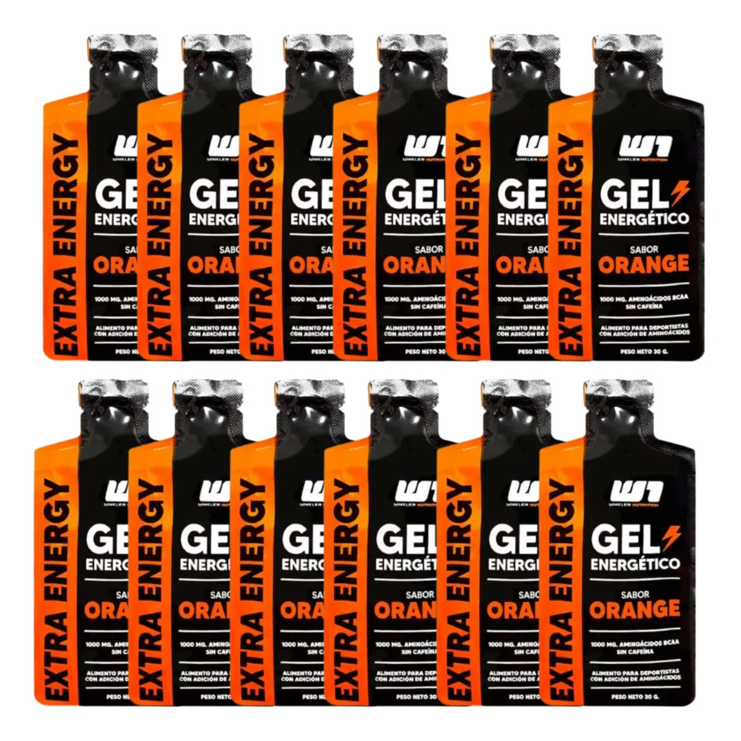 Pack de 12 Gel Energético Boost + BCAAs 30 grs