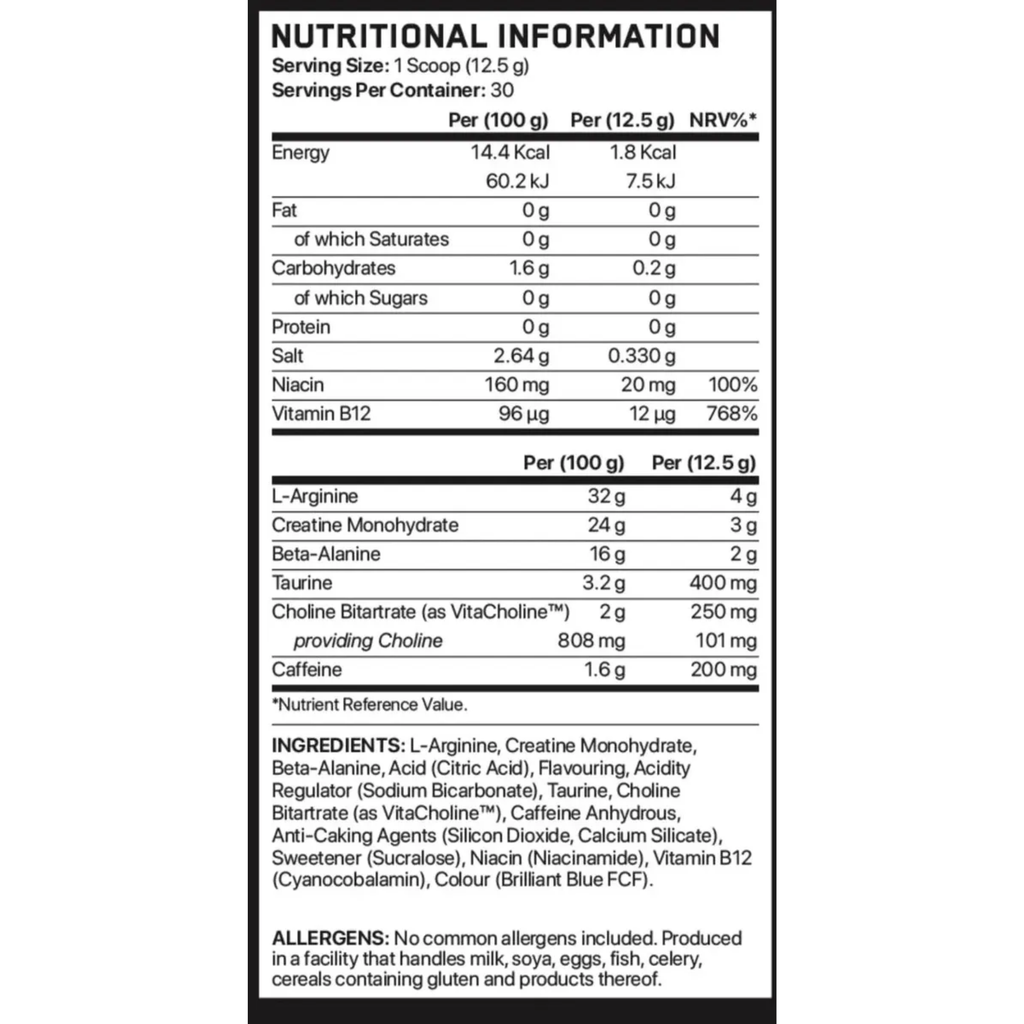 ABE PRE ENTRENO 375 G BLUE RASPBEERY