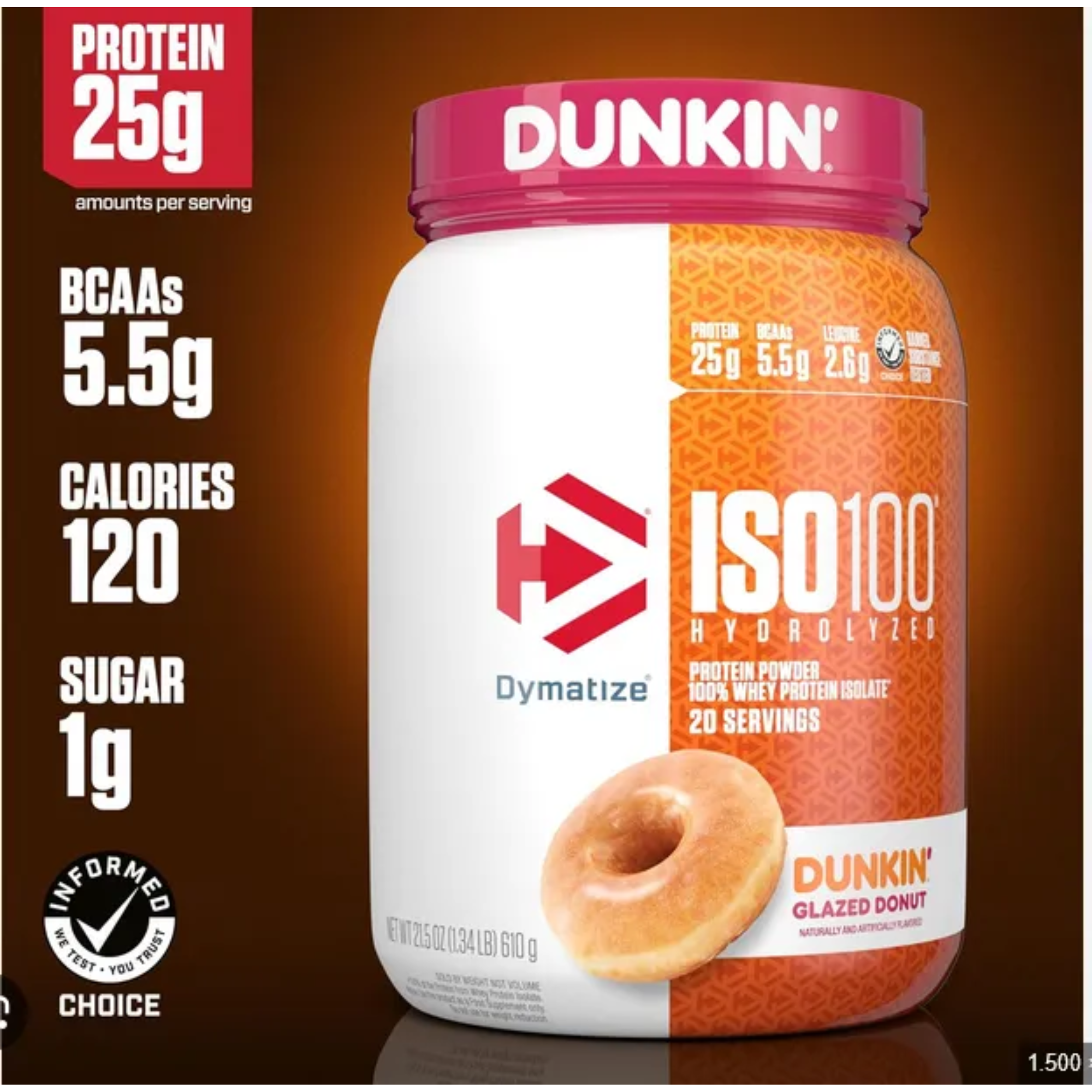 Dymatize Iso100 Glazed Donut Proteína