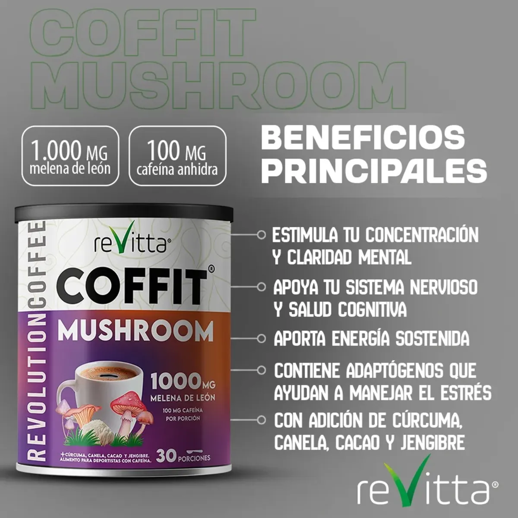 Coffit Mushroom - Melena de León 300 grs