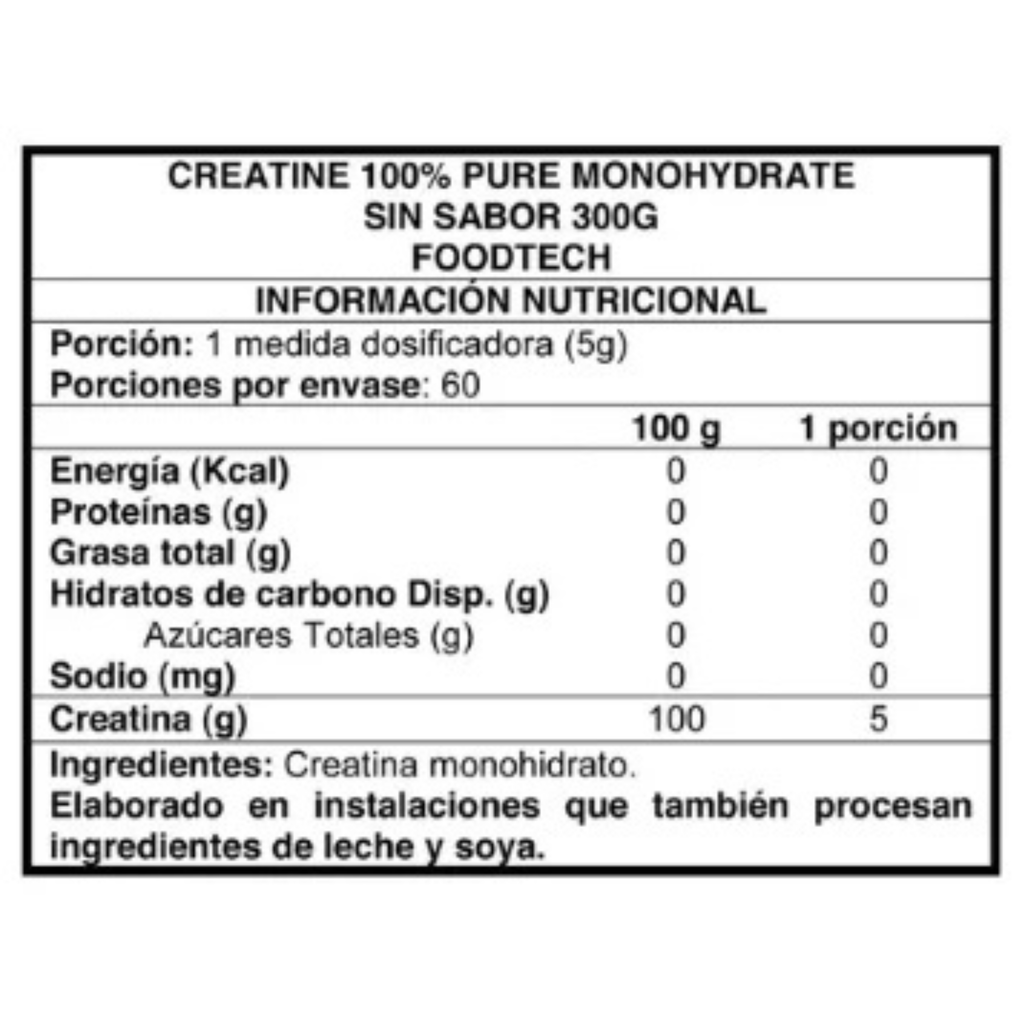 Creatine 100% Pure Monohydrate 60 svs