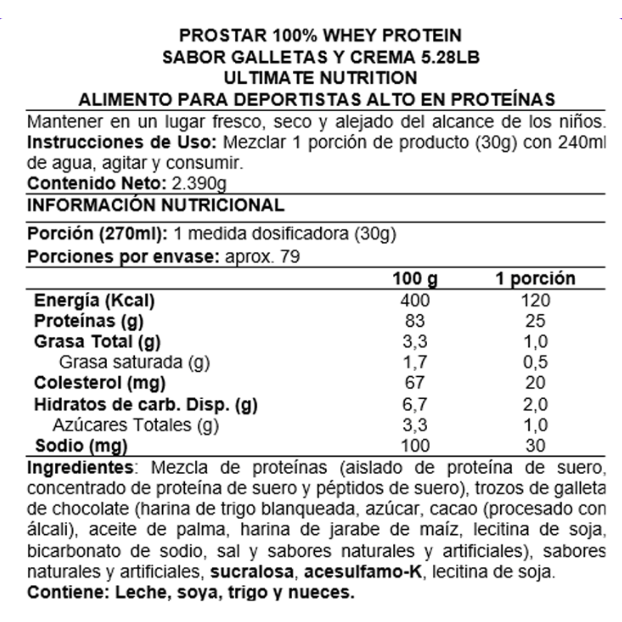 Prostar 100% Whey Protein (5.28 lbs) de Ultimate Nutrition