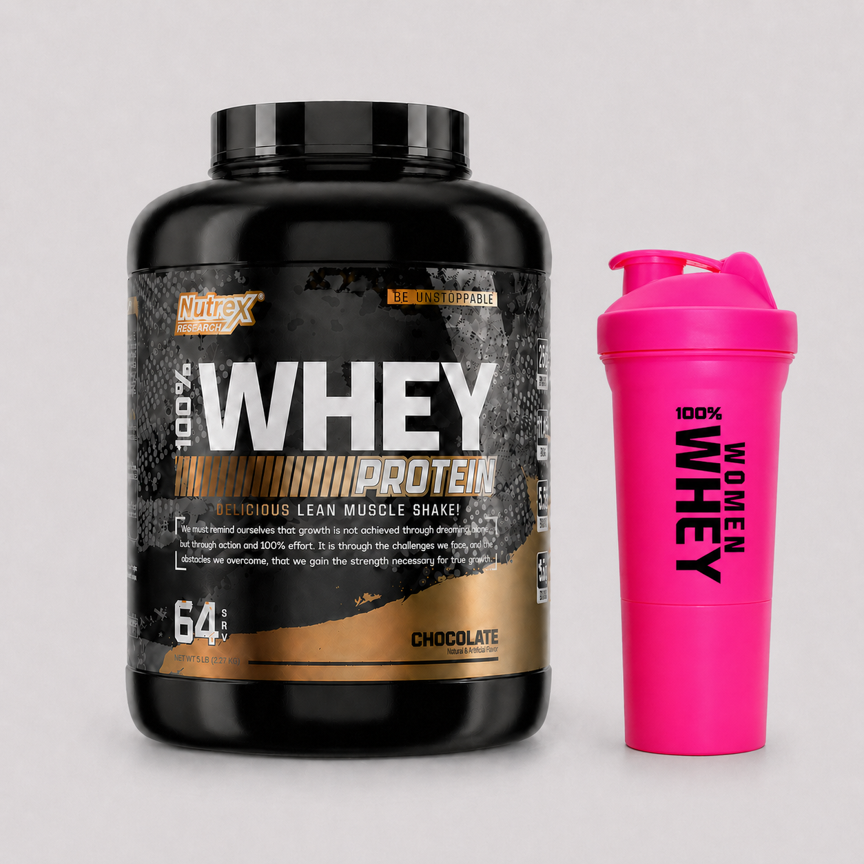 Promo 2 - 100% Whey Protein 5 lbs de Nutrex + Shaker