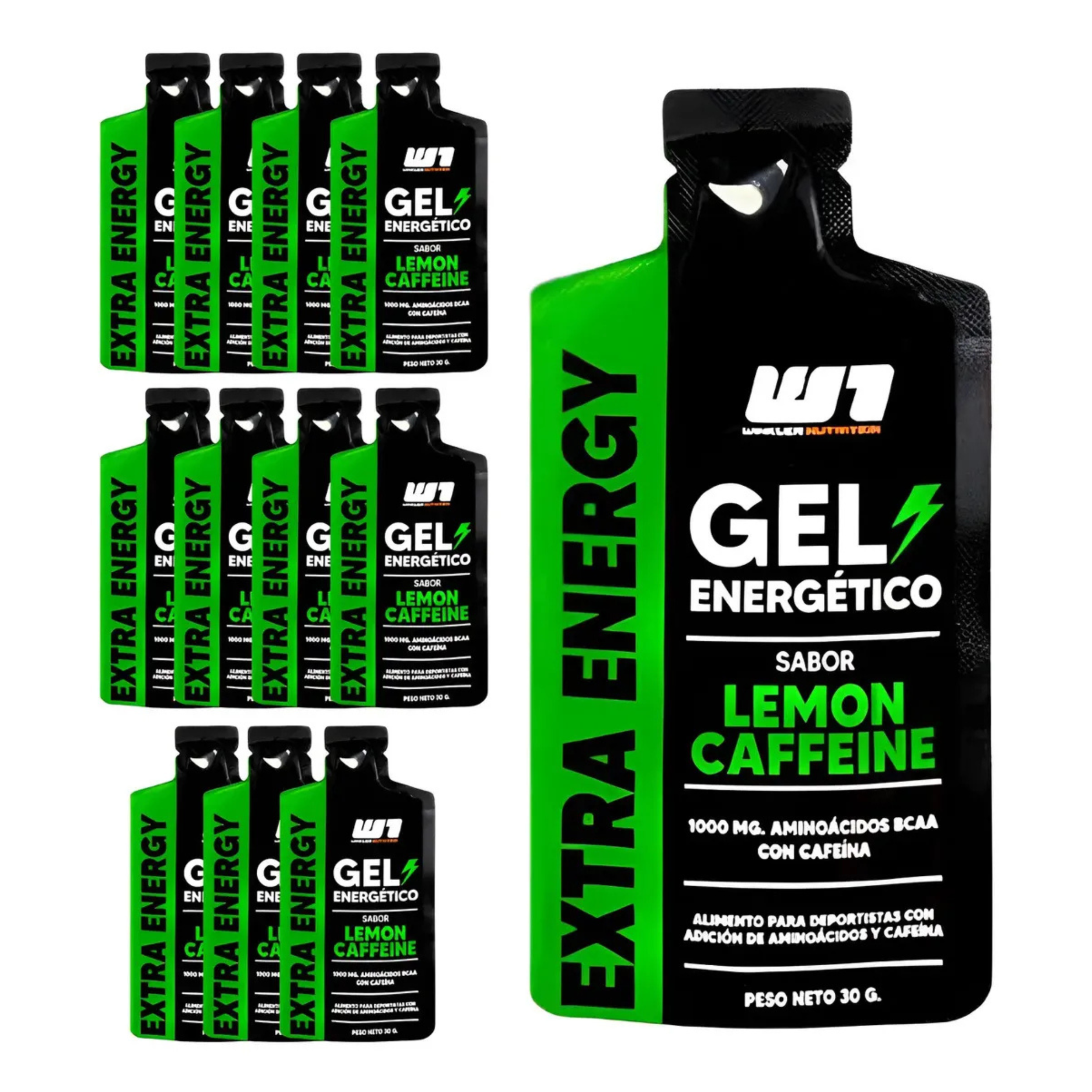 Pack de 12 Gel Voltage Cafeína + BCAAs 30 grs