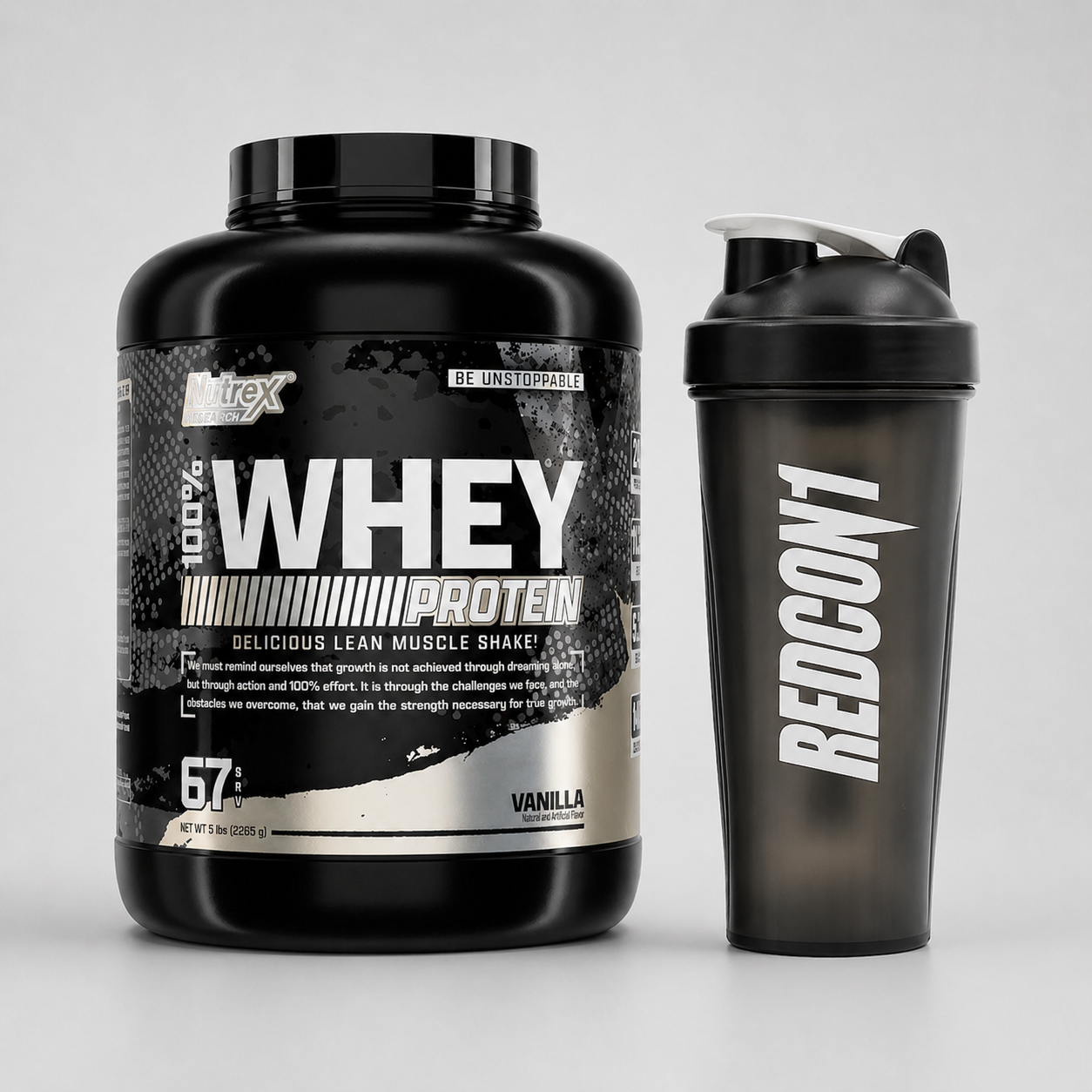 Promo 2 - 100% Whey Protein 5 lbs de Nutrex + Shaker