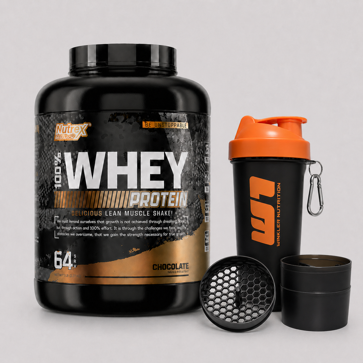 Promo 2 - 100% Whey Protein 5 lbs de Nutrex + Shaker