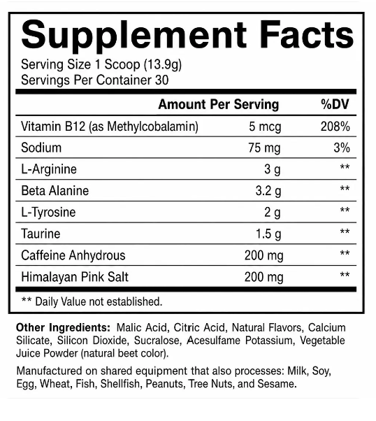 CBUM Pre-Workout  Blue Raspberry