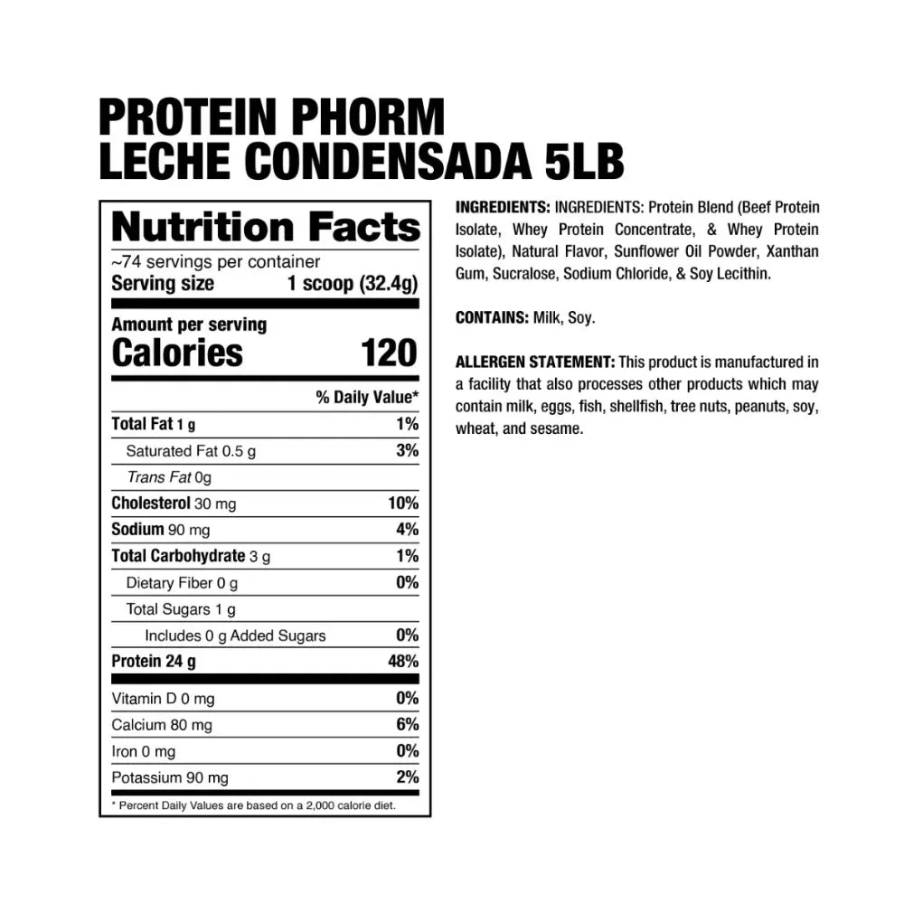 Protein PHORM Beef + Whey Hybrid Protein Chocolate Milkshake 5 lbs