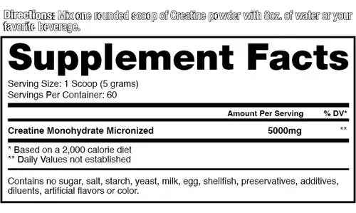 CREATINA MONOHYDRATE Dragon Pharma 300grs