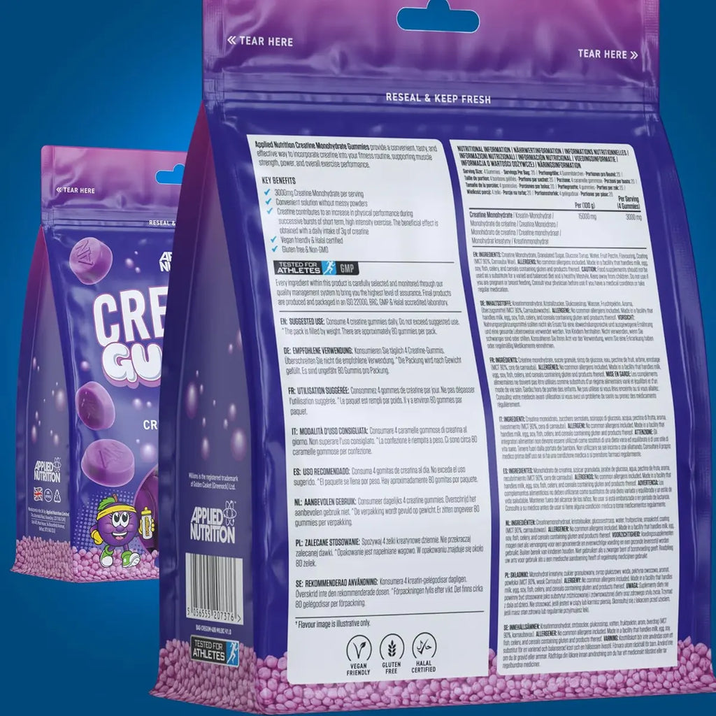 Creatina Monohydrate GUMMIES Blue Raspberry