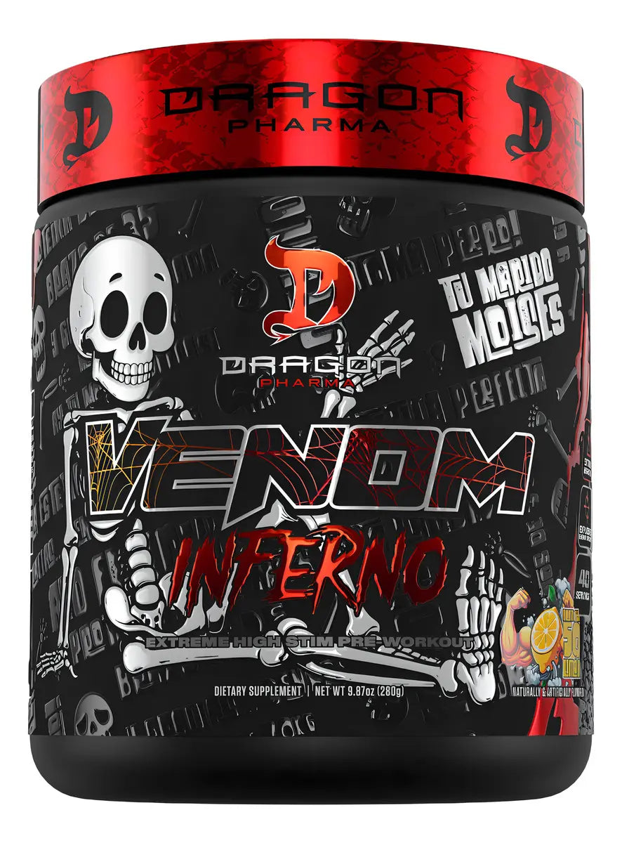 VENOM INFERNO Pre Workout  "Tu Marido MOISES" Brazo de 50 limón