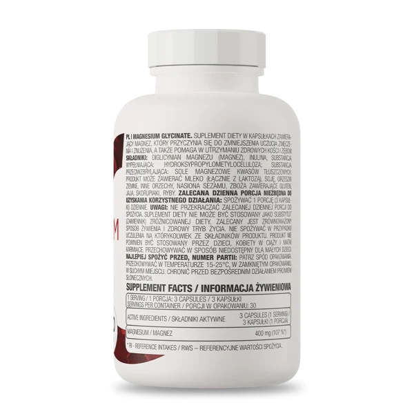 Magnesium Glycinate 90 cápsulas Ostrovit